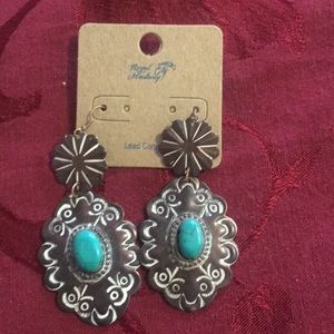 Faux turquoise earrings